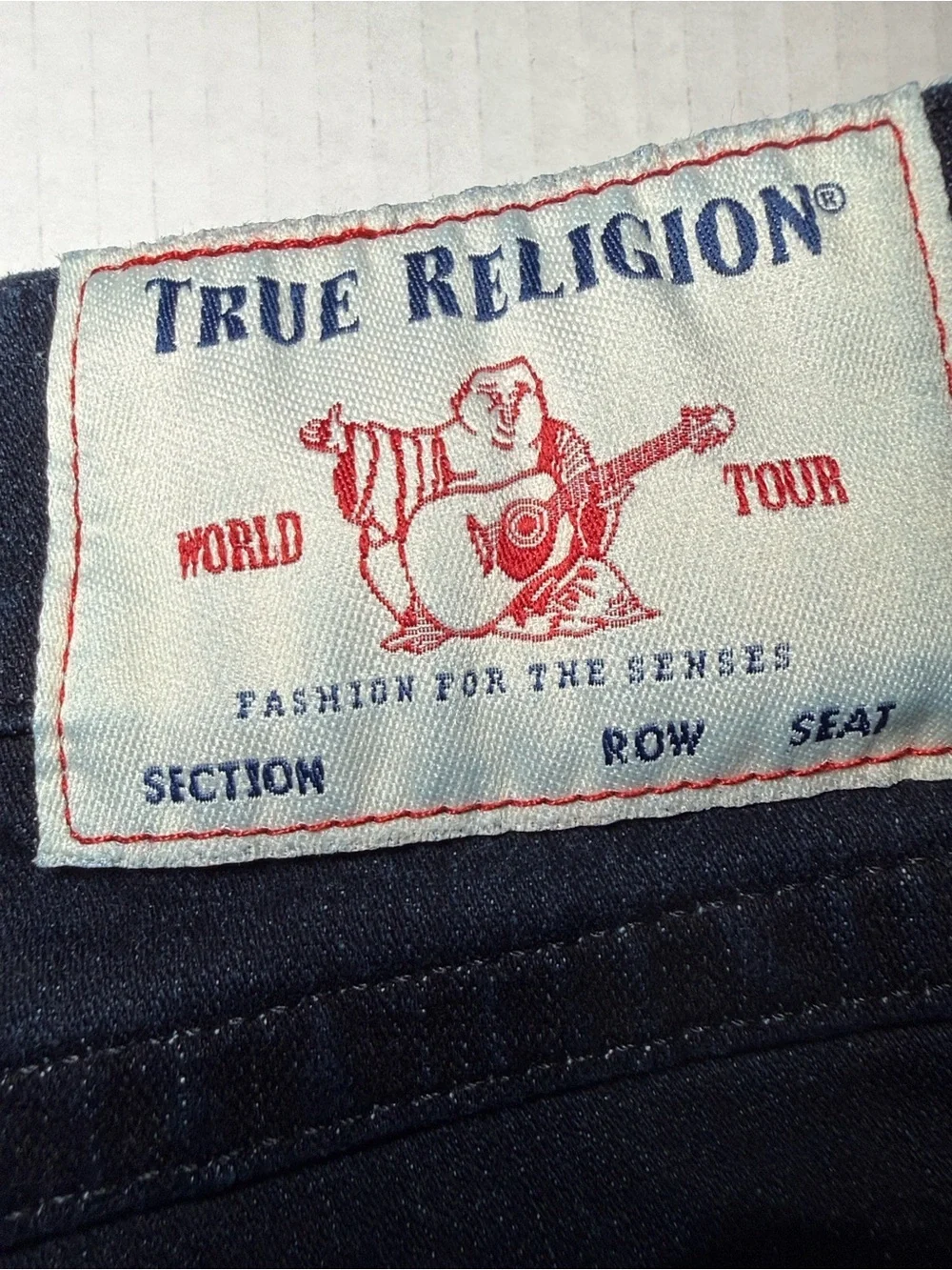 True Religion ROCCO 36x34 Relaxed Skinny Dark Wash Jeans